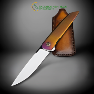 ЗОЛОТИЙ МАЛЮК складний ніж ручної роботи майстра Androshchuk Knives, сталь - S90V, 64 HRC